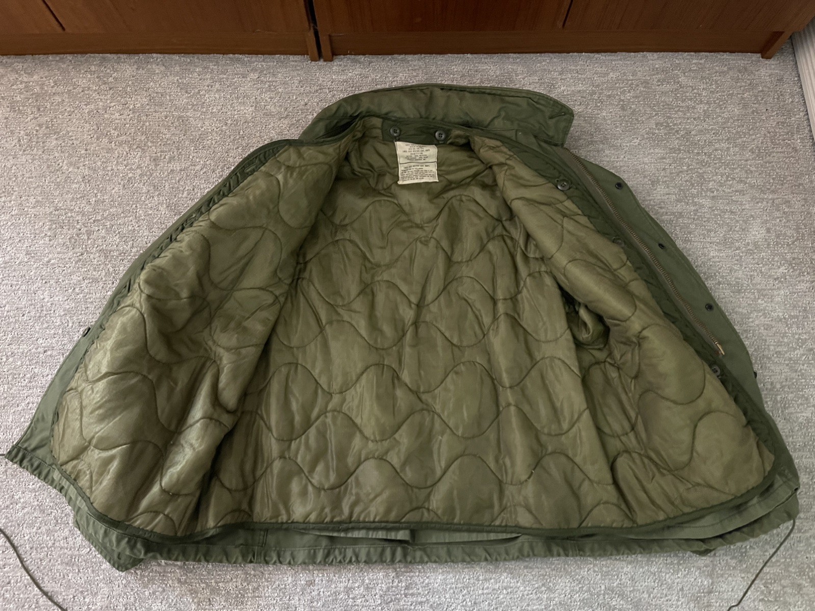 US Army Men’s Cold Weather Field Jacket Vintage Medium Short Cherokee Industries