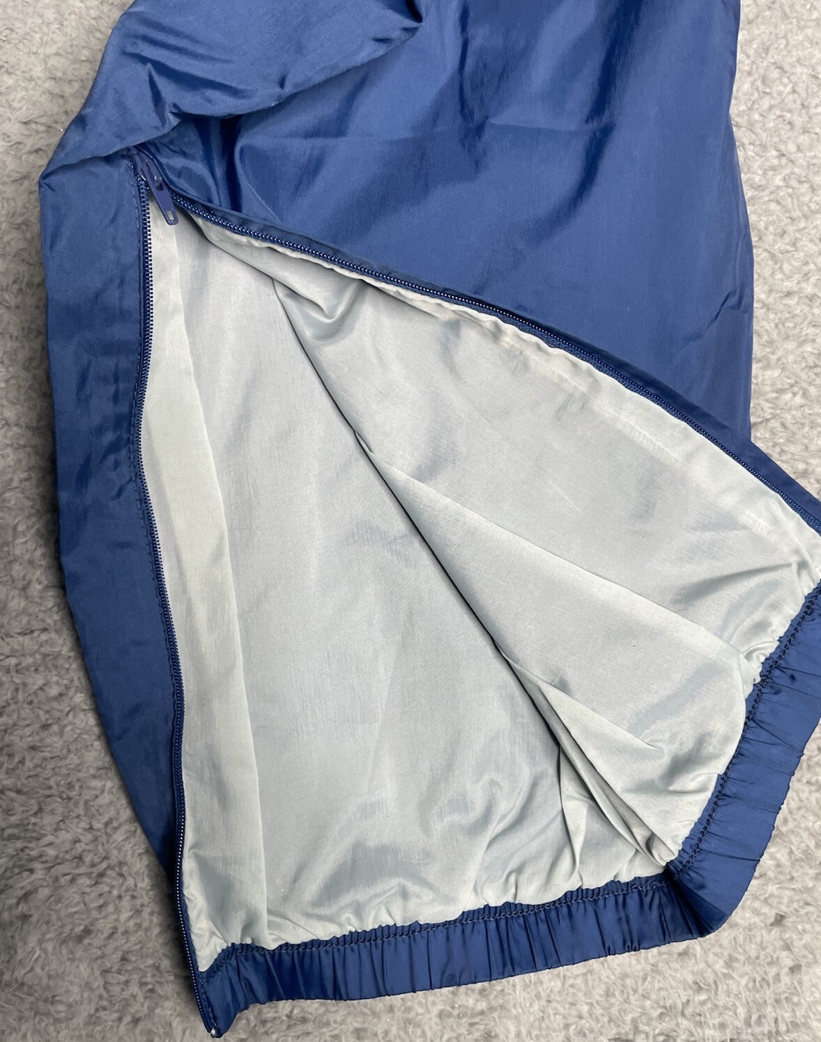 Vintage 90s Nike Track Pants Men 2XL Navy Blue Ankle Zip Nylon Parachute Lining