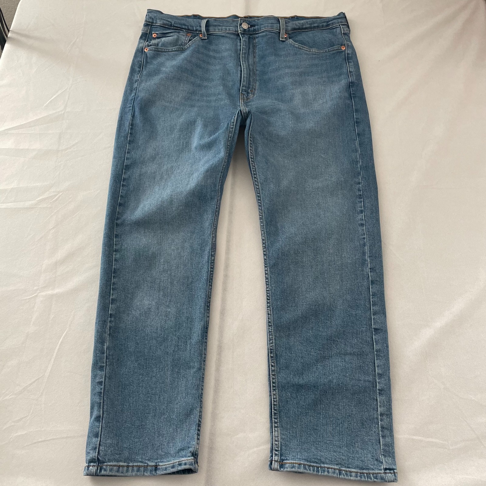 Levi’s 505 Mens Indigo Blue Mid Rise Classic Straight Fit Denim Jeans Size 40×30