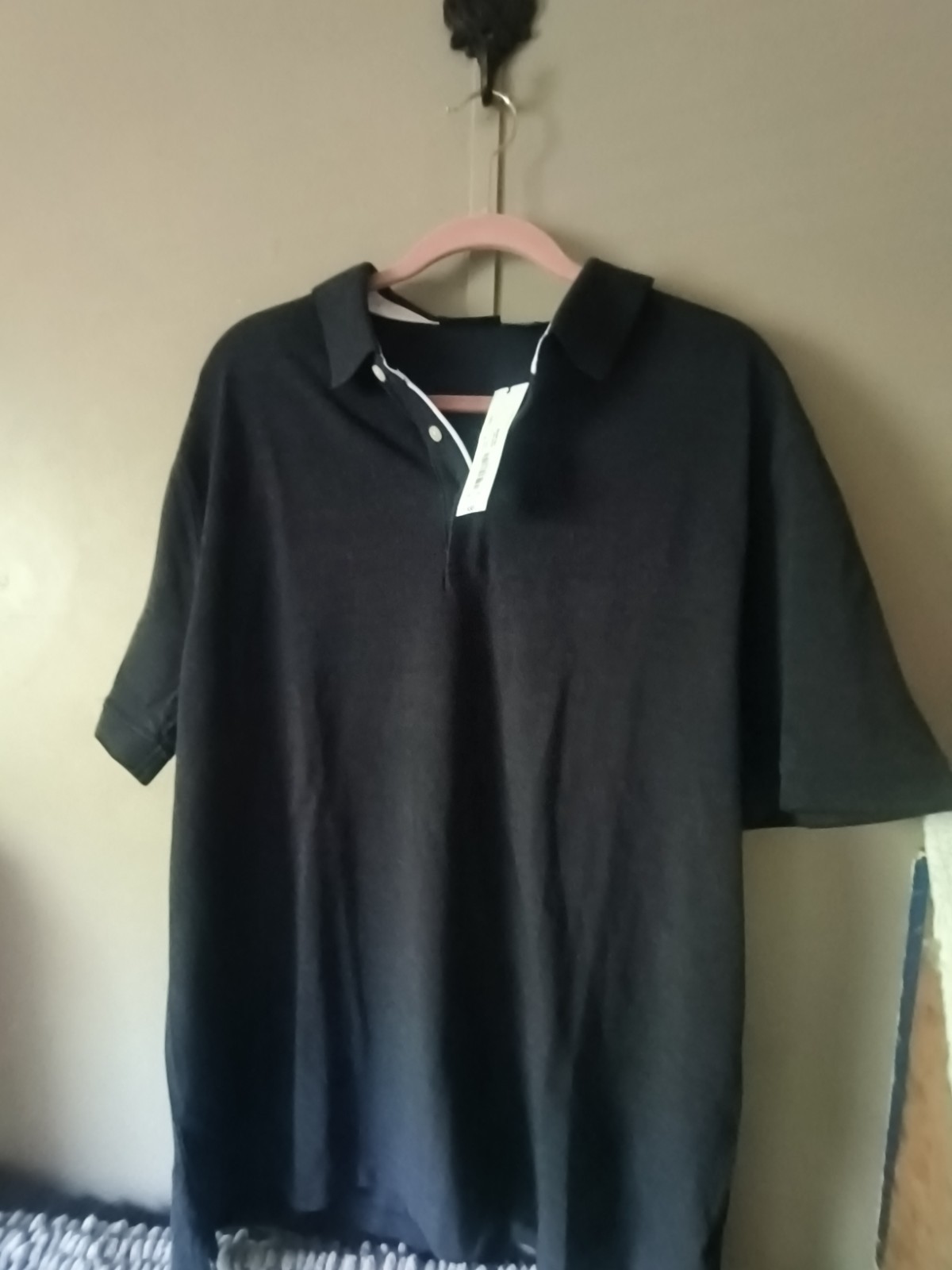 Claiborne New w/ Tags Mens XXL Black charcoal short sleeve polo shirt
