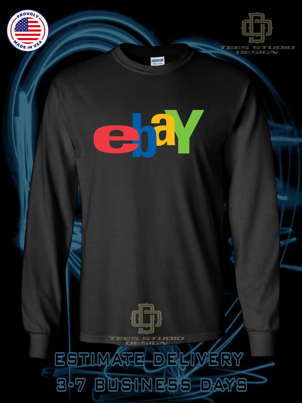 New Tee eBay Store New Logo Men’s T-Shirt American Long Sleeve Dotees T-Shirt