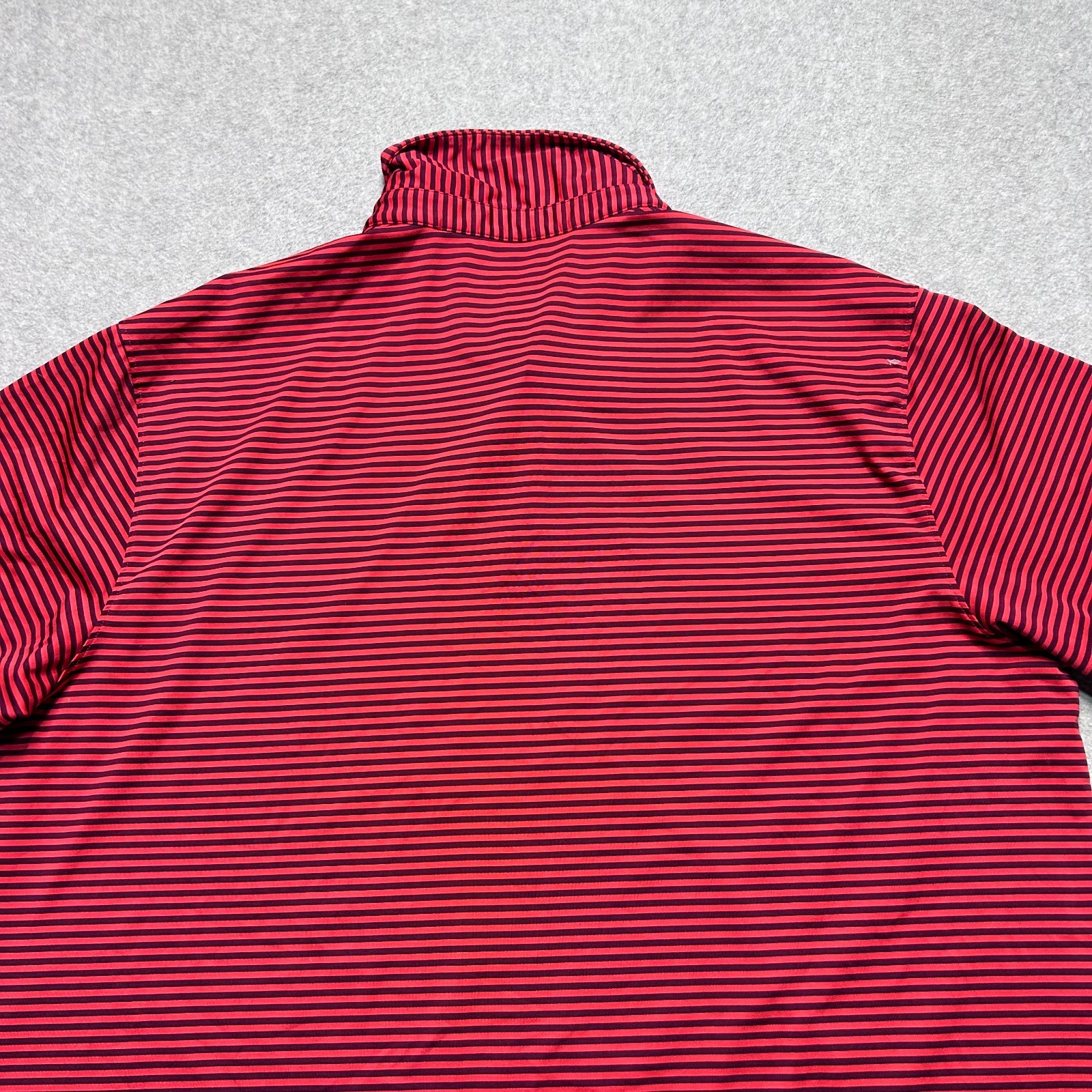 Walter Hagen Golf Polo Shirt Mens XL Red Striped Performance Stretch Casual