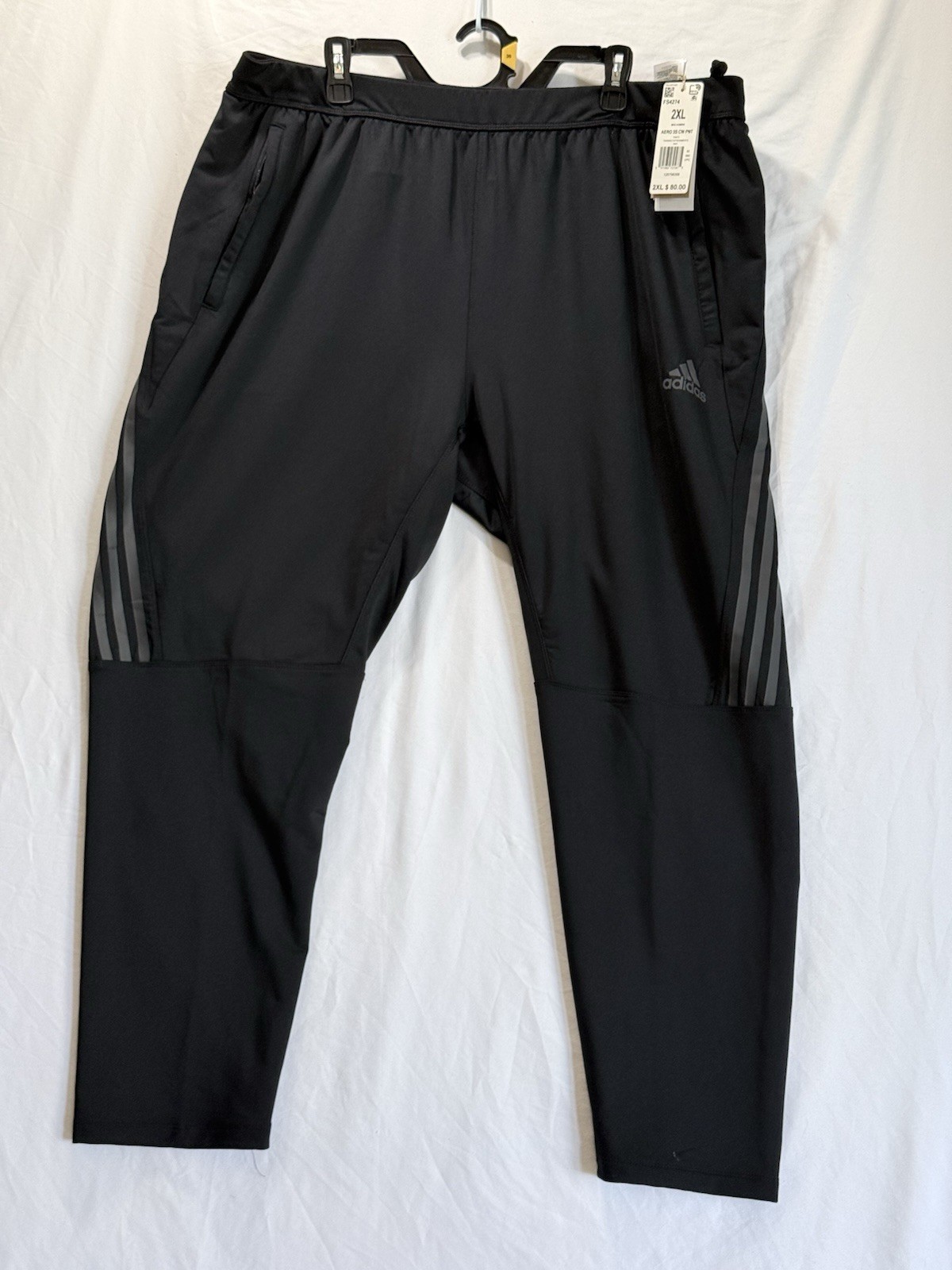 Adidas Aero 3S CW PNT Men’s Black Size 2XL Aeroready Prime Green Training Pants
