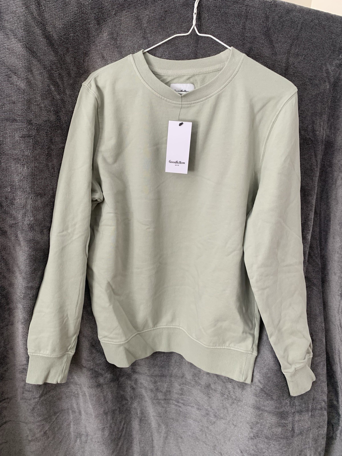 Goodfellow & Co Men’s Sage Cotton Knit Crew Neck Long Sleeve Sweatshirt XL