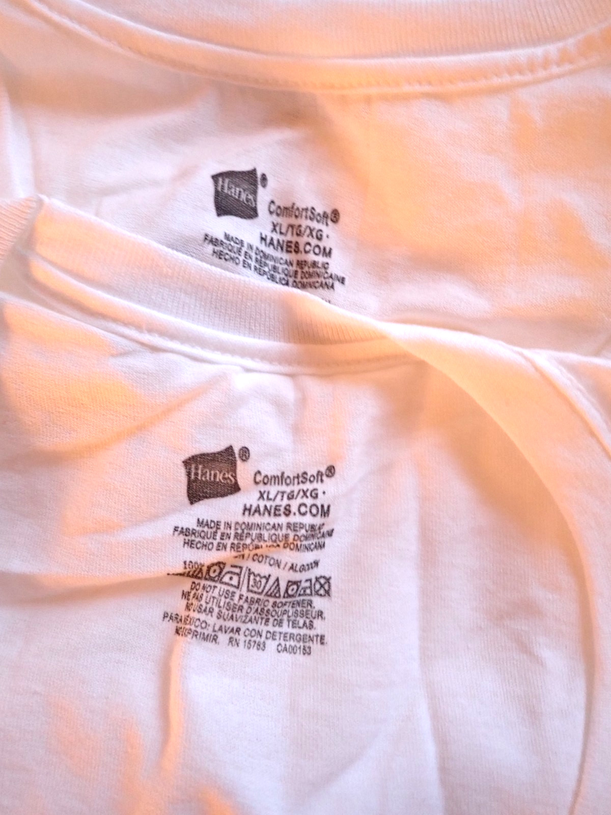 Lot 5 Hanes Men’s Undershirts Pack ComfortSoft V-Neck Cotton XL T-Shirts White