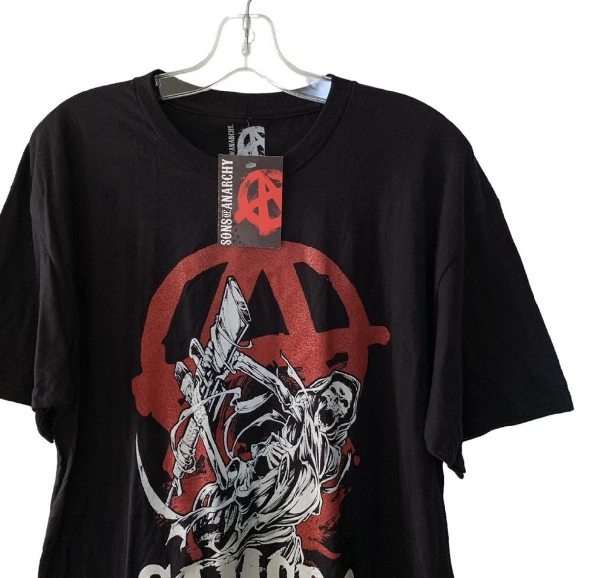 Sons of Anarchy Reaper SAMCRO Black Graphic T Shirt Men’s Size 2XL XXL