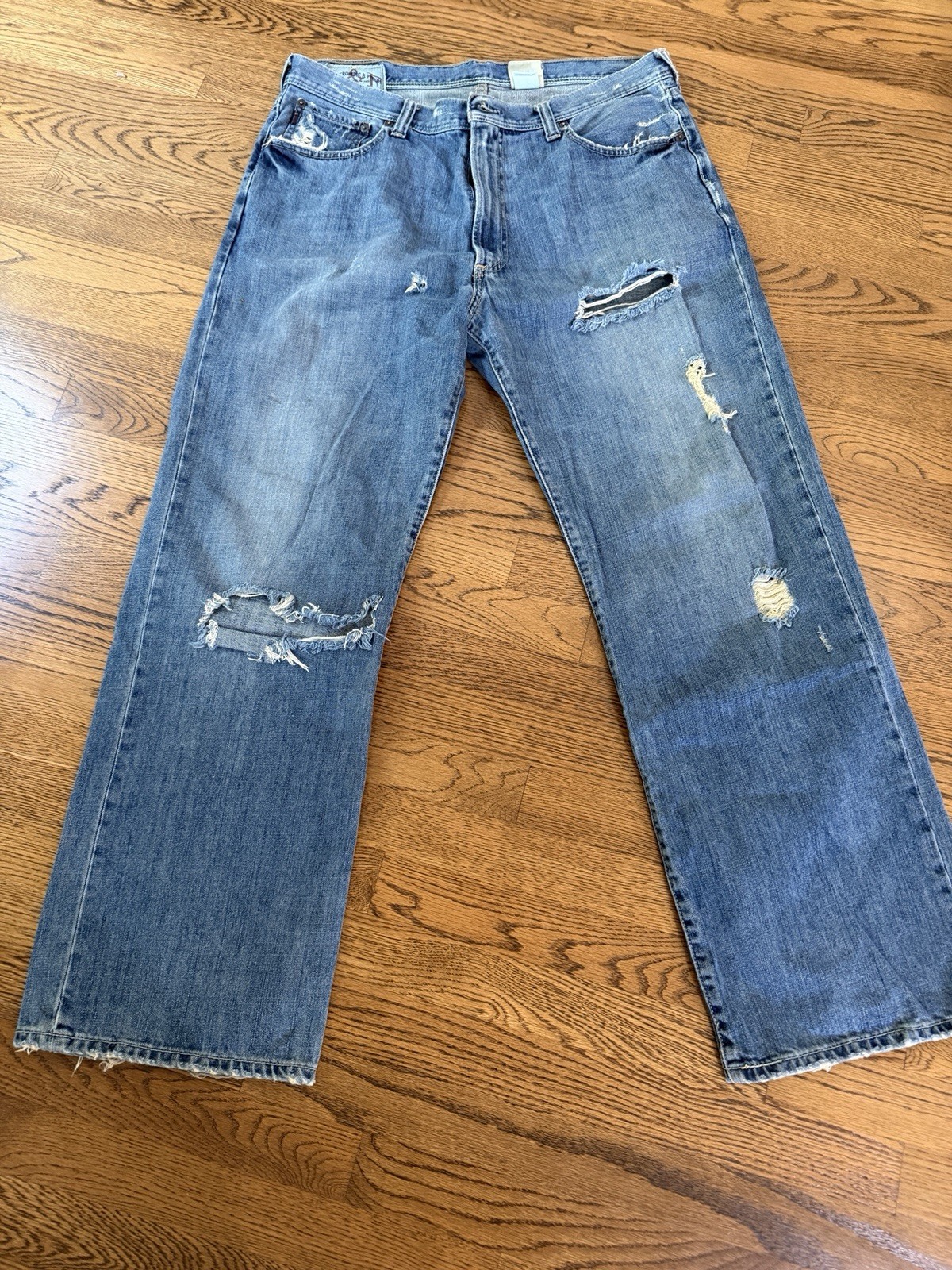 VTG Abercrombie & Fitch Baggy Fit Style 4020 Jeans Men’s 34×32 Extra Heavy Ounce