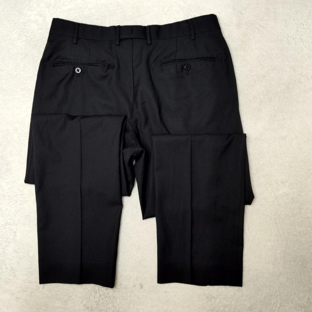 Zanella Pants Mens 32×30 Black Wool Slim Parker Flat Dress Slacks Suit Italy