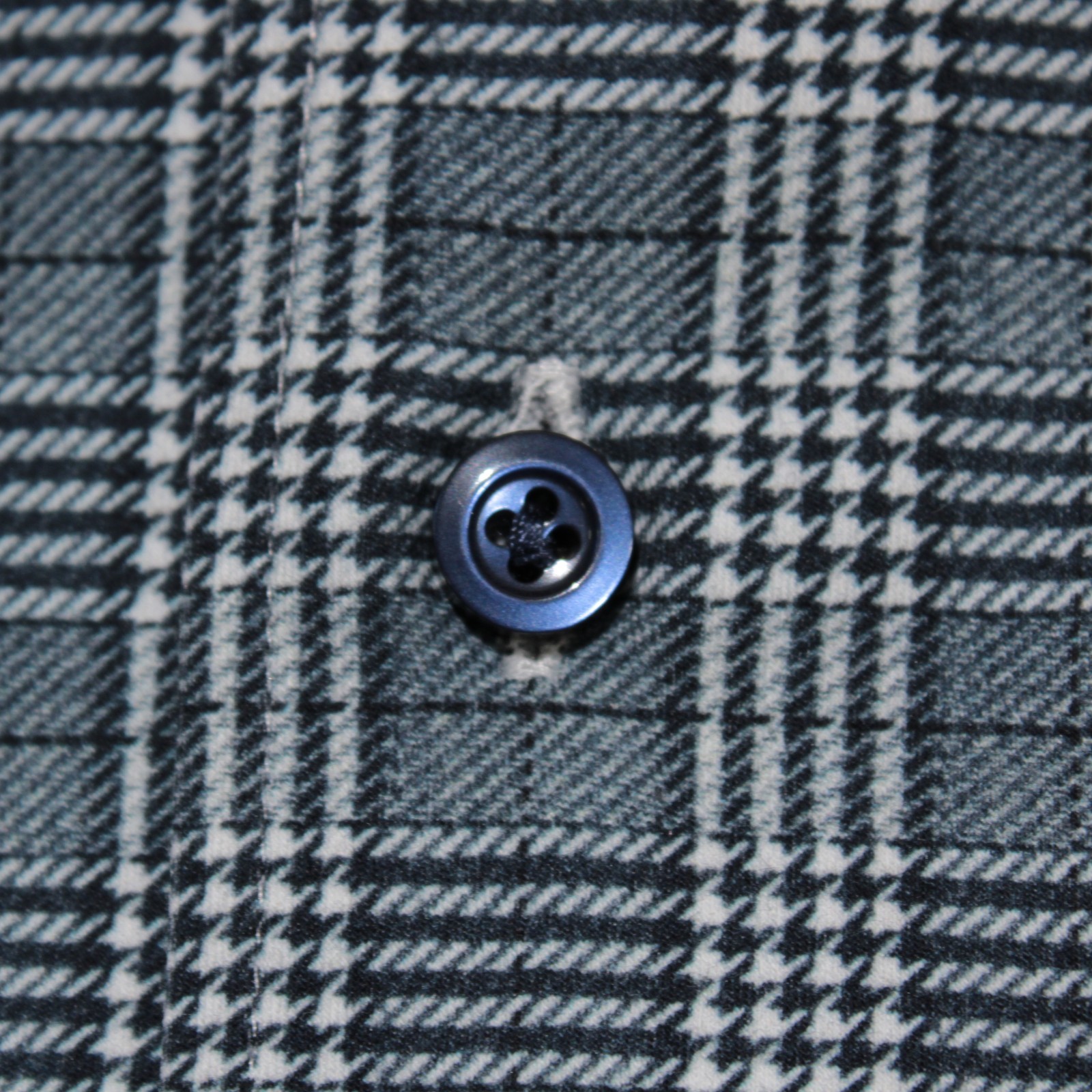 Emanuel Berg NWT Byron Casual Button Down Shirt Size 46 18 XXL in Blue Plaid