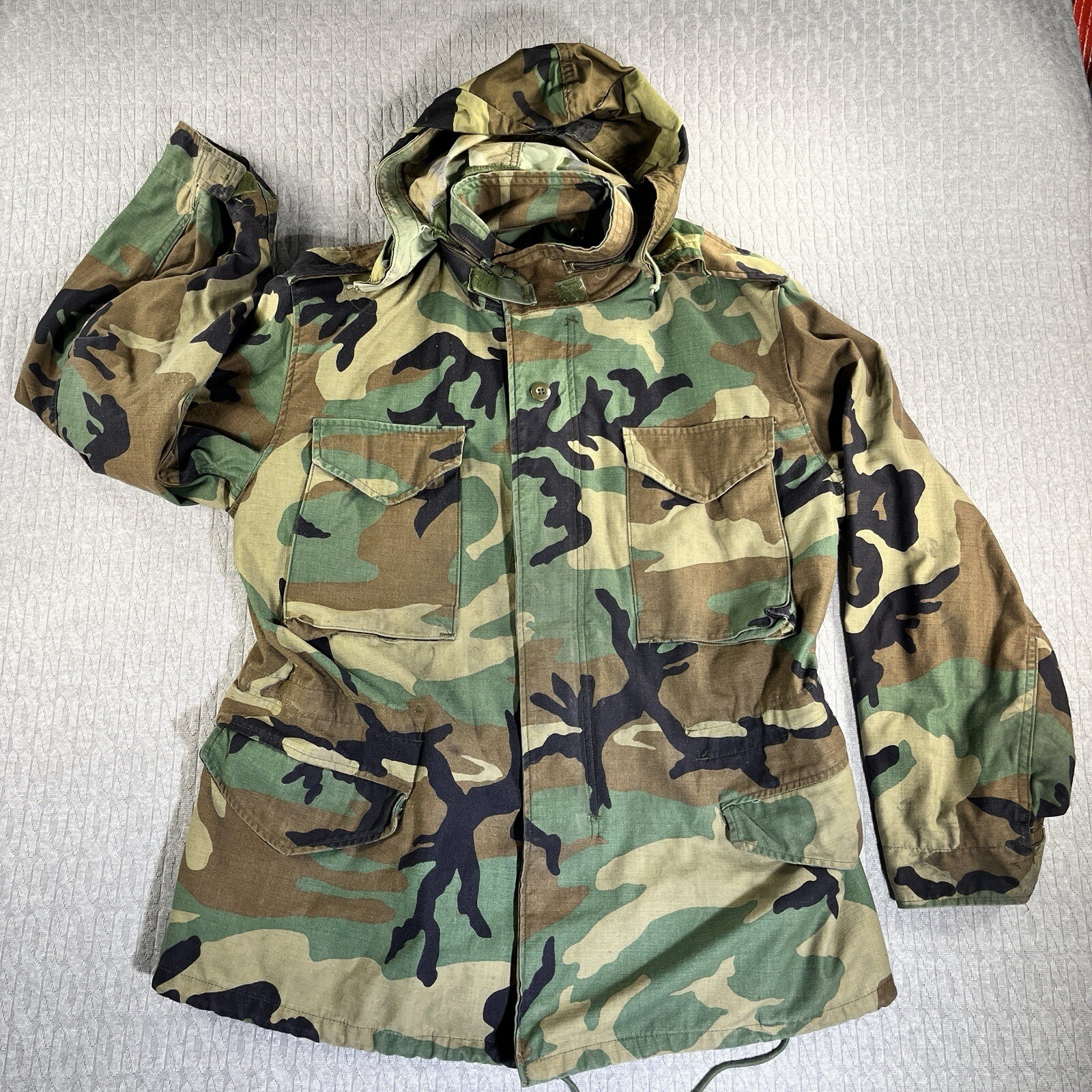 Military army hoodie Cameo Zipper Snap heavyweight Combat Official Issue coat (M