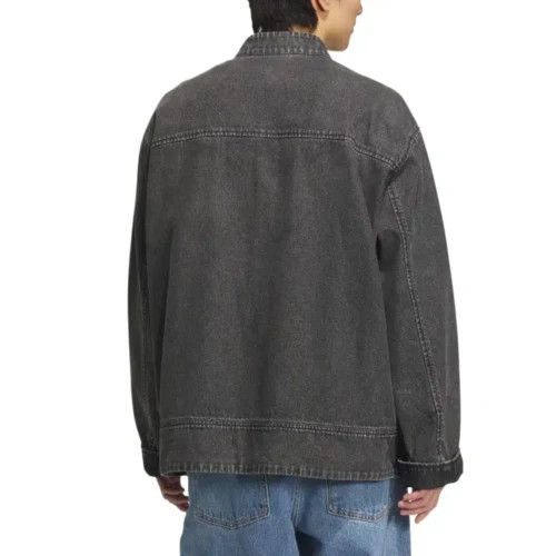 2026 Adidas Originals CNY Year of Snake Denim Jacket Unisex Denim Black JY8275