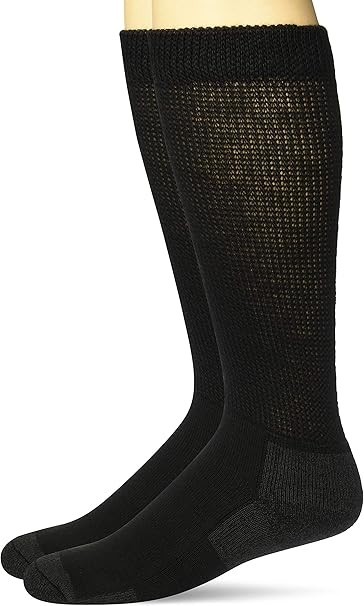 Carolina Ultimate Non-Binding Diabetic Merino Wool Blend Crew Socks 4 Pair Pack