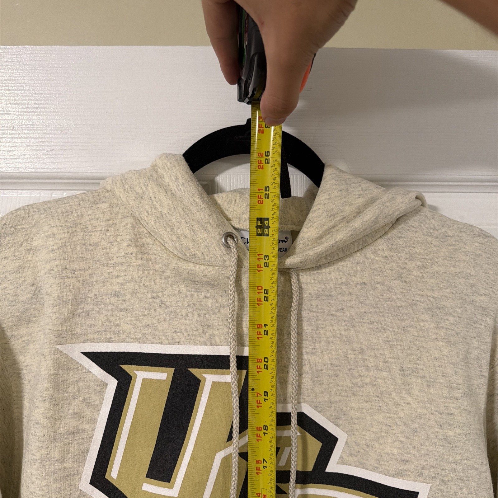 Champion UCF Knights Small Authentic Apparel Off White Cream Hoodie