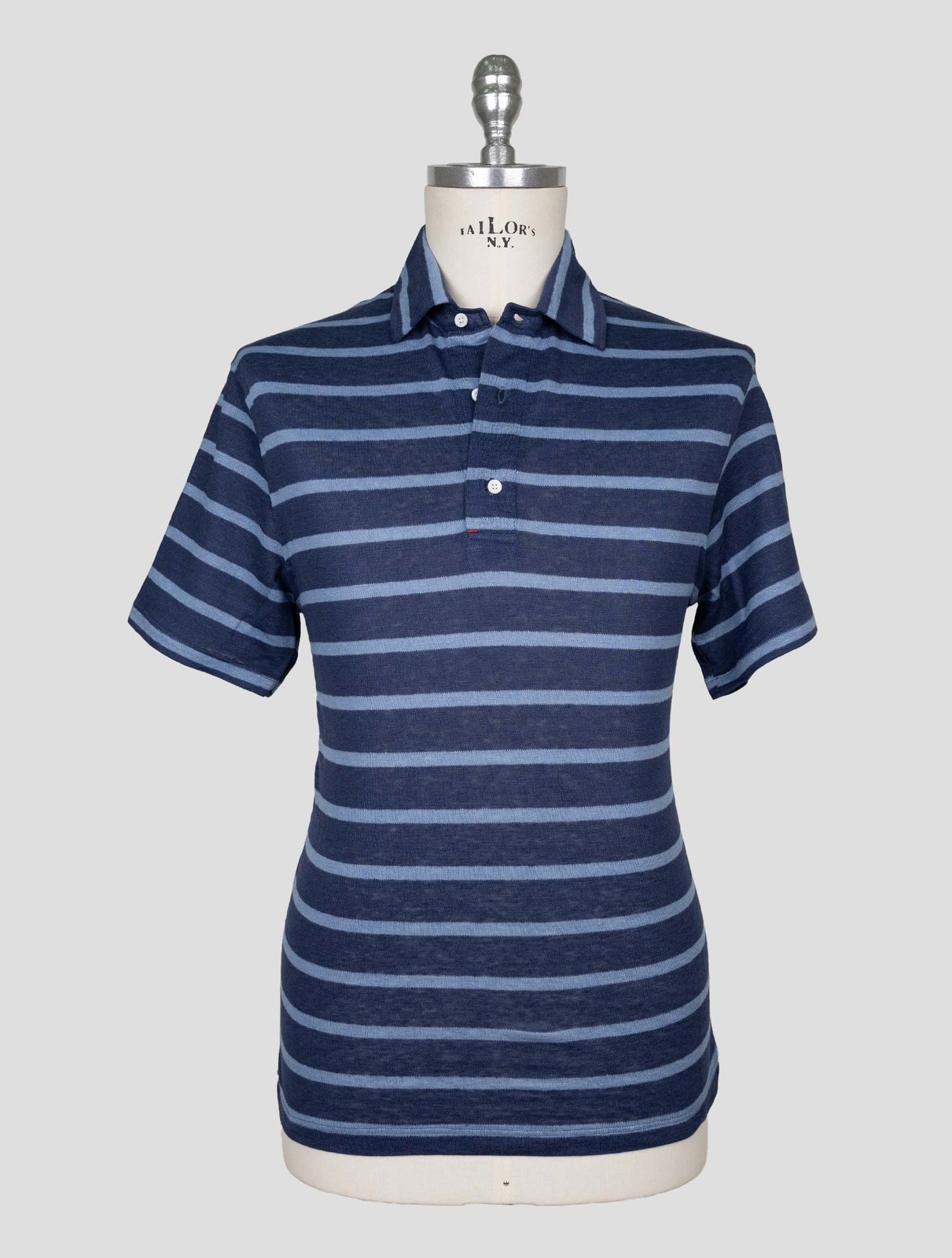 NEW ISAIA BLUE LINEN POLO EU 48 – US 38 – S 2IM28