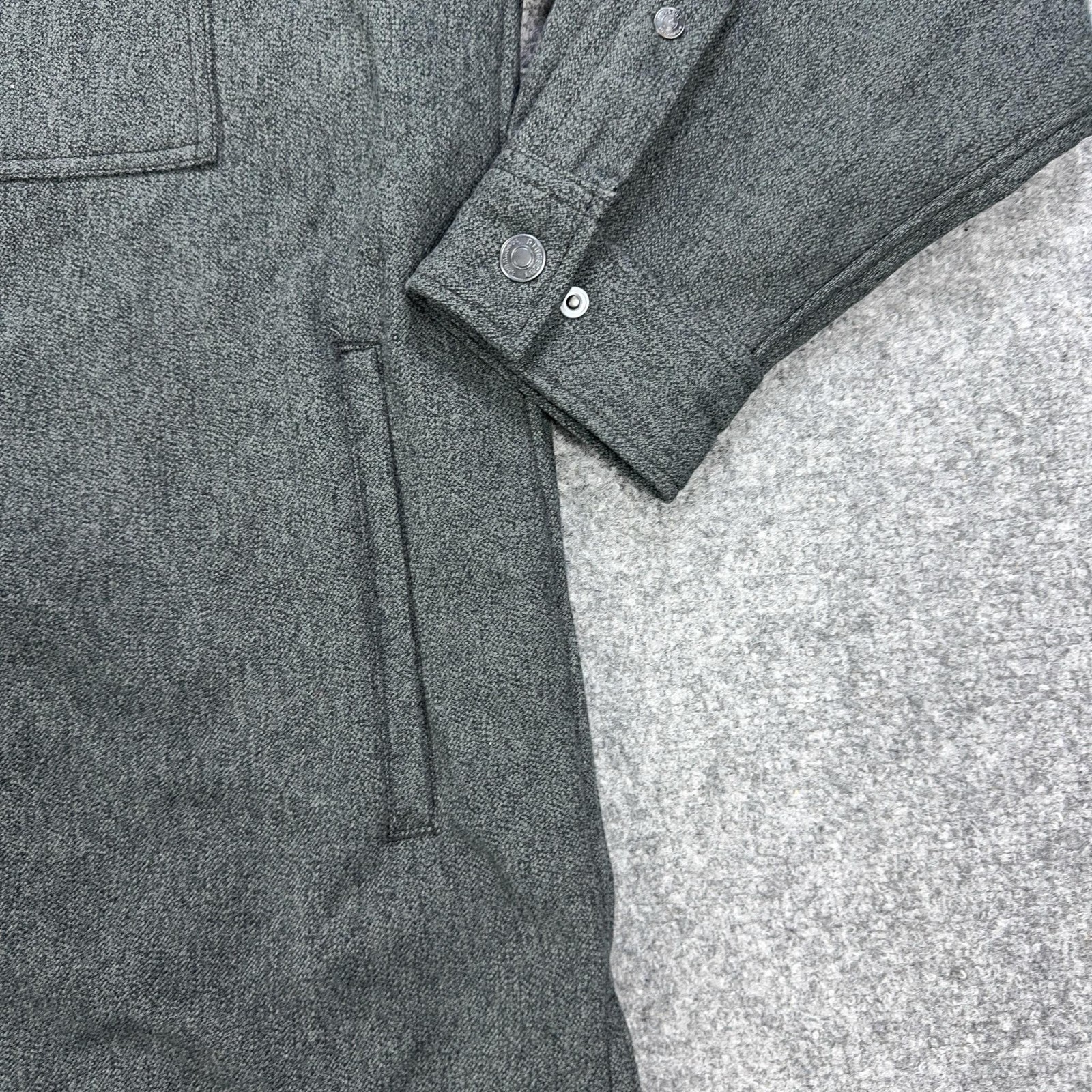 Ridgecut Jacket Mens Large Gray Cotton Lined Snap Front Workwear Outdoor