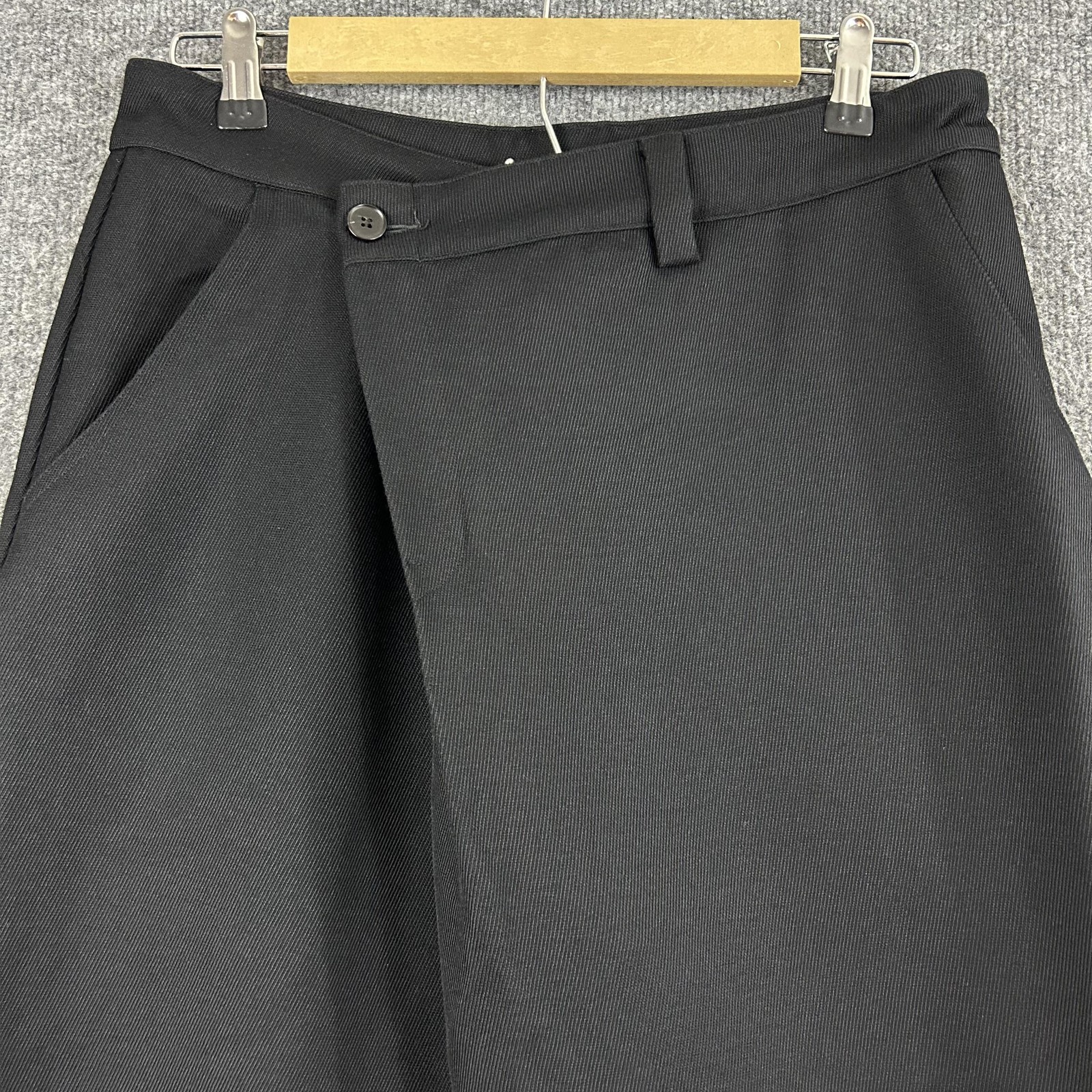 Joe Chia Pants Men 32 Chapter 14 FW19 Pleated Drop Crotch Relaxed Black Dressy