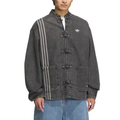 2026 Adidas Originals CNY Year of Snake Denim Jacket Unisex Denim Black JY8275