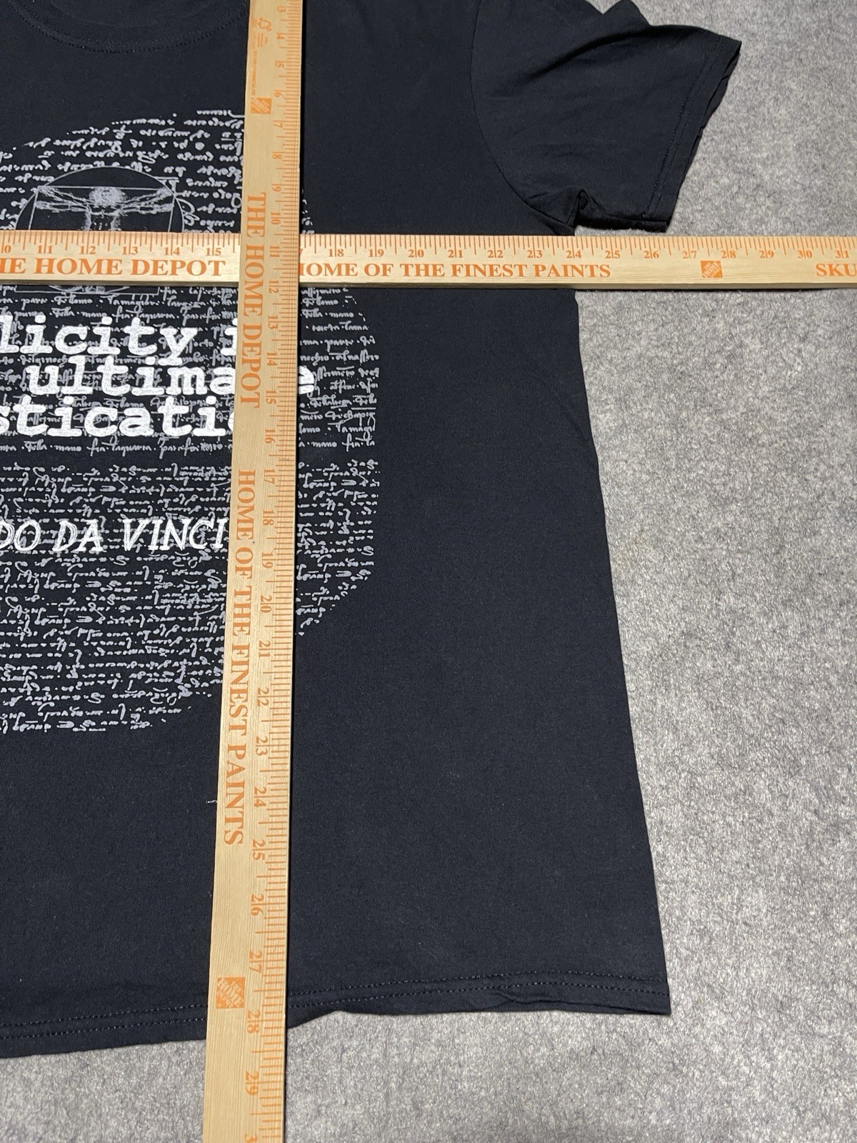 Simplicity is the Ultimate Sophistication Black Leonardo Da Vinci Shirt XL