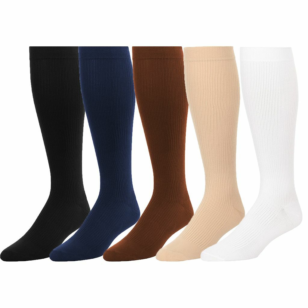 1-5Pairs Compression Socks Pain Relief Calf Leg Foot Support Stocking Men Women