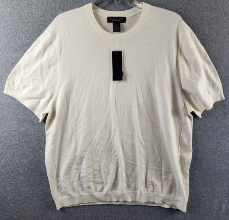The Men’s Store at Bloomingdale’s Cashmere Blend Sweater Tee XL Cannoli Pullover