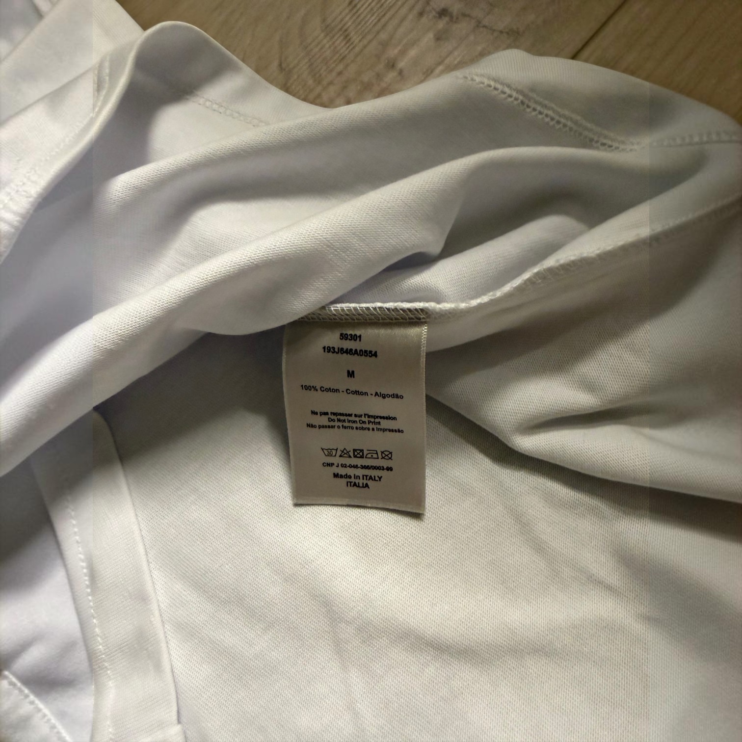 Dior x Kenny Scharf White Green Logo T-Shirt tee Men’s Size Medium Italy