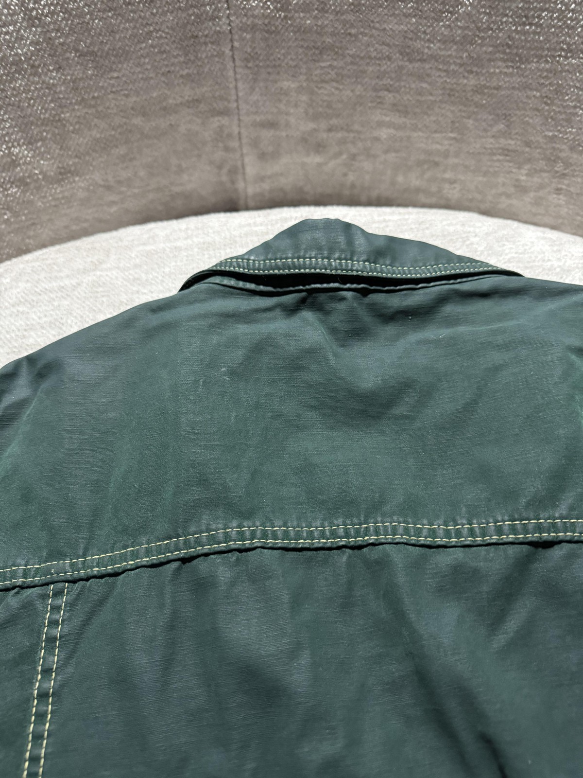Vintage ~80s William Barry Jacket XL Green Cotton Twill Utility Military Style