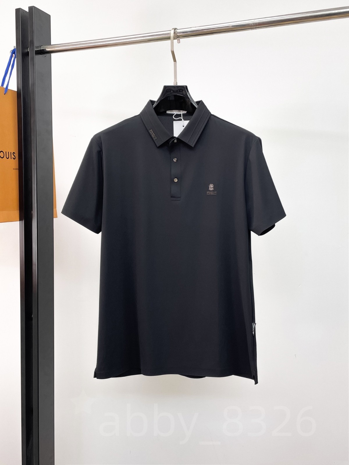 Brunello Cucinelli Regular Ice Silk Casual Men’s Golf Short-Sleeve Polo Shirt