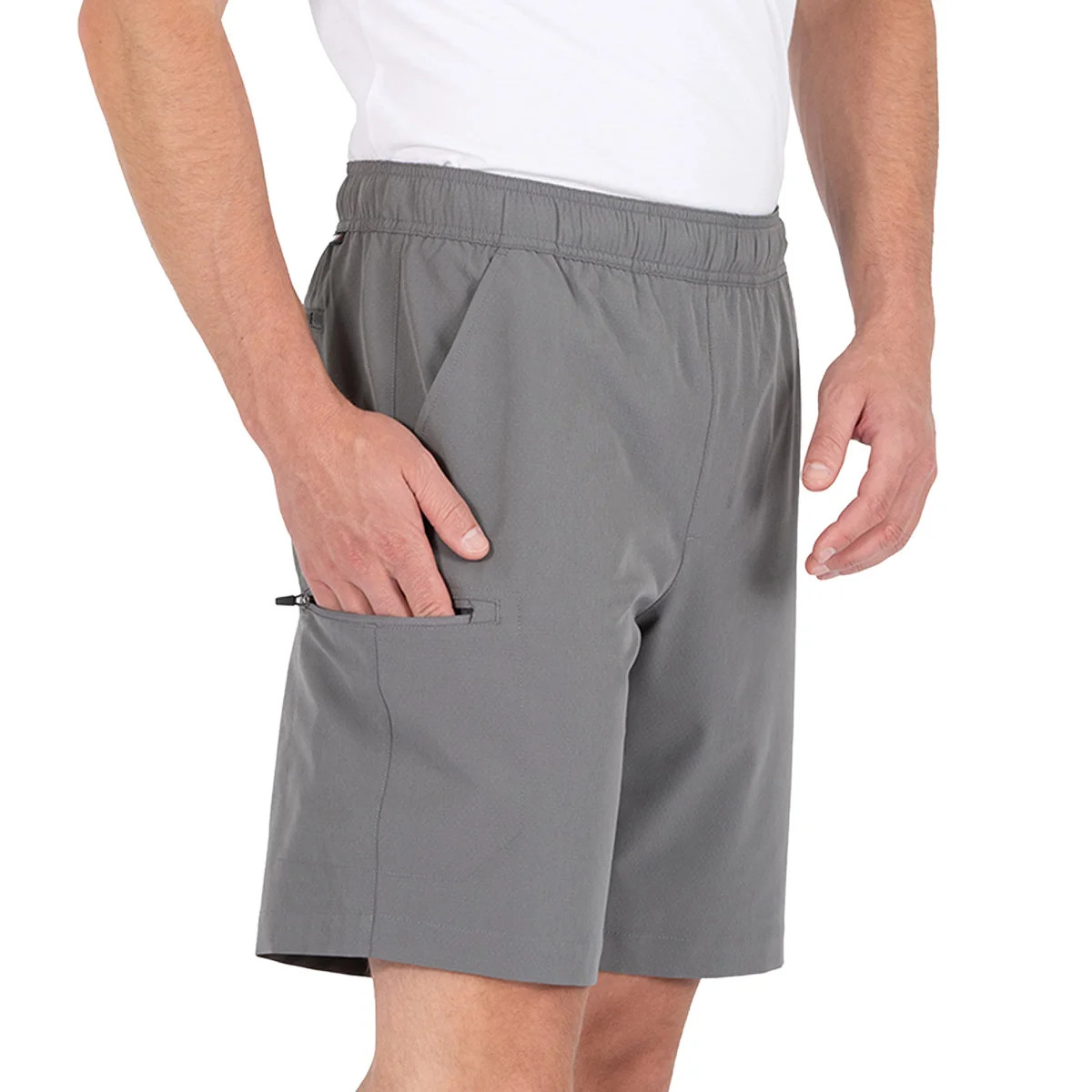 Gerry Men’s Trail Shorts 9 in Pull-On 4-Way Stretch Zip Pockets S-3XL