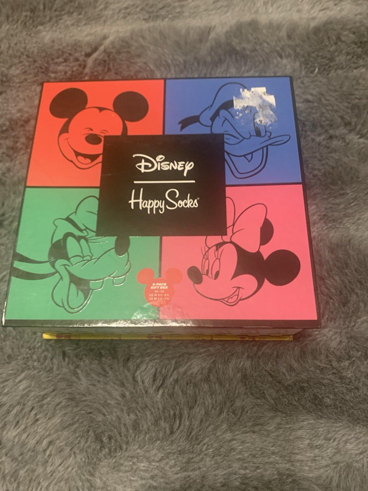 Disney Happy Socks Disney Mickey Friends Unisex Size 36 – 40 Box Gift Set 6 Pack