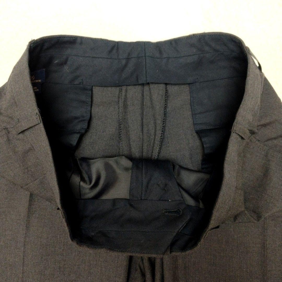 Brooks Brothers Pants Mens 34×32 Gray Wool Tweed Straight Pleated Cuffed Dress