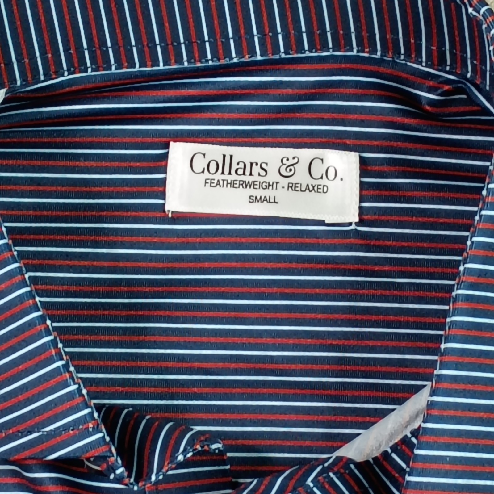Collars and Co Featherweight Relaxed Short Sleeve Polo Multicolo Striped S NWT..