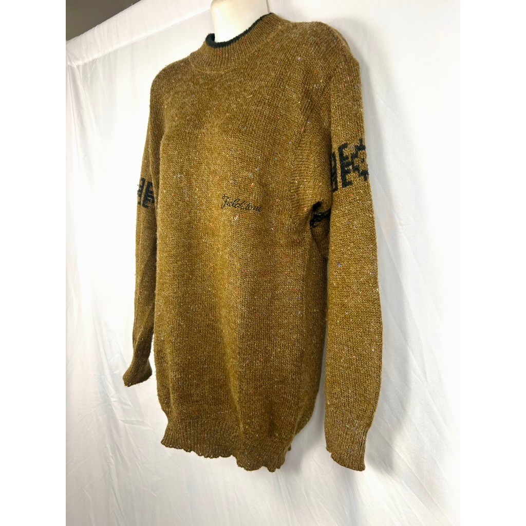 Vintage 80s Nencini Fieldstone Flecked Wool Blend Sweater Olive Heritage Outdoor