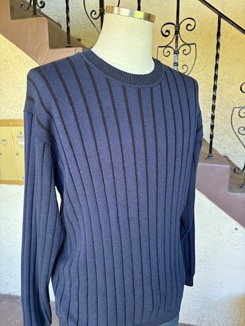 GIORGIO ARMANI COLLECTION Ribbed Cotton/Modal Pullover Sweater NWT/sz 52= 42 US