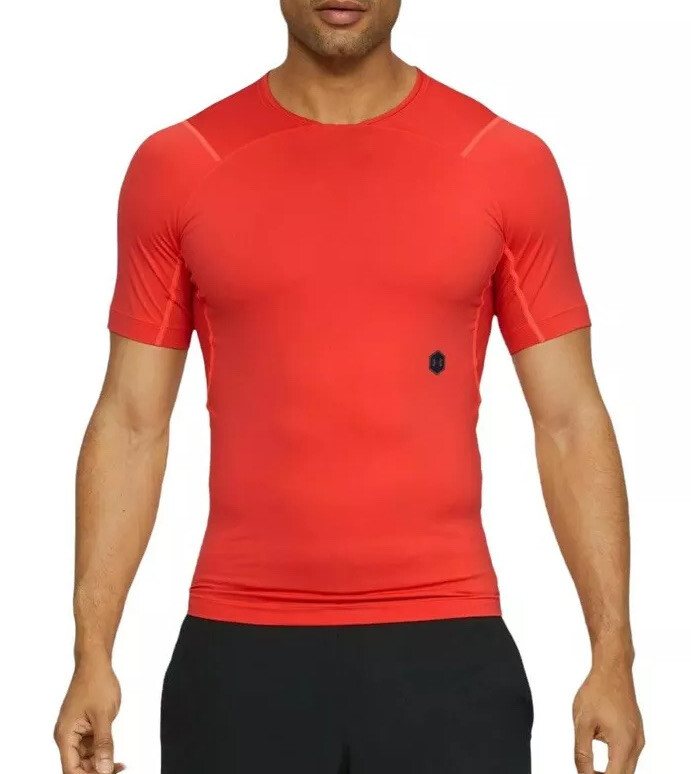 Under Armour 1327644 646 Men’s Martian Red Rush Compression S/Sleeve Shirt 2XL