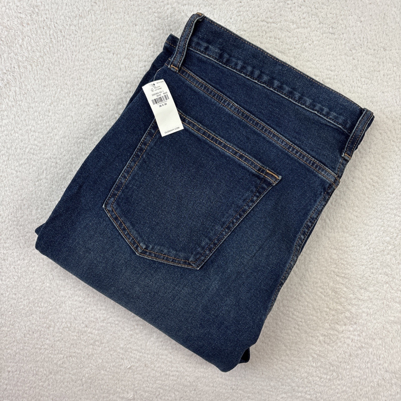 NEW OLD NAVY Boot-Cut Built-In Flex Mens Jeans 36/30 Blue Stretch Denim Bootcut