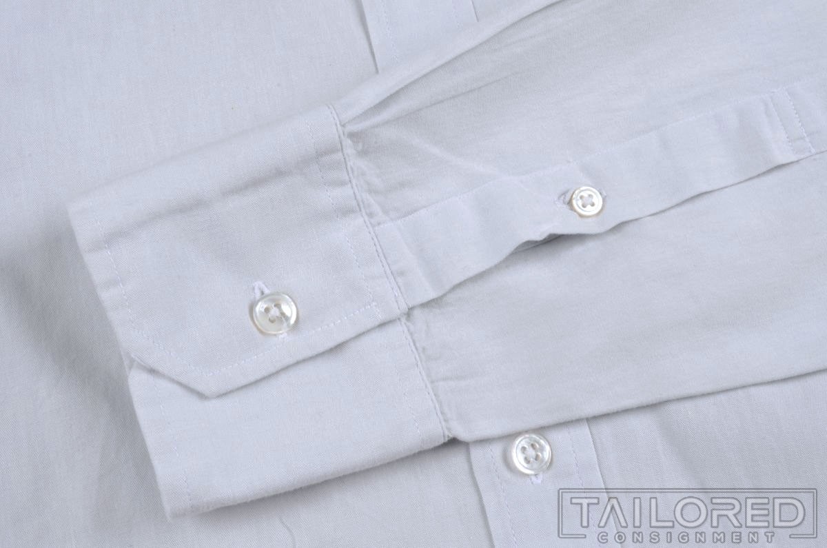 YELLOW HOOK Solid Blue 100% Cotton Mens Luxury Dress Shirt – Size 1 / SMALL