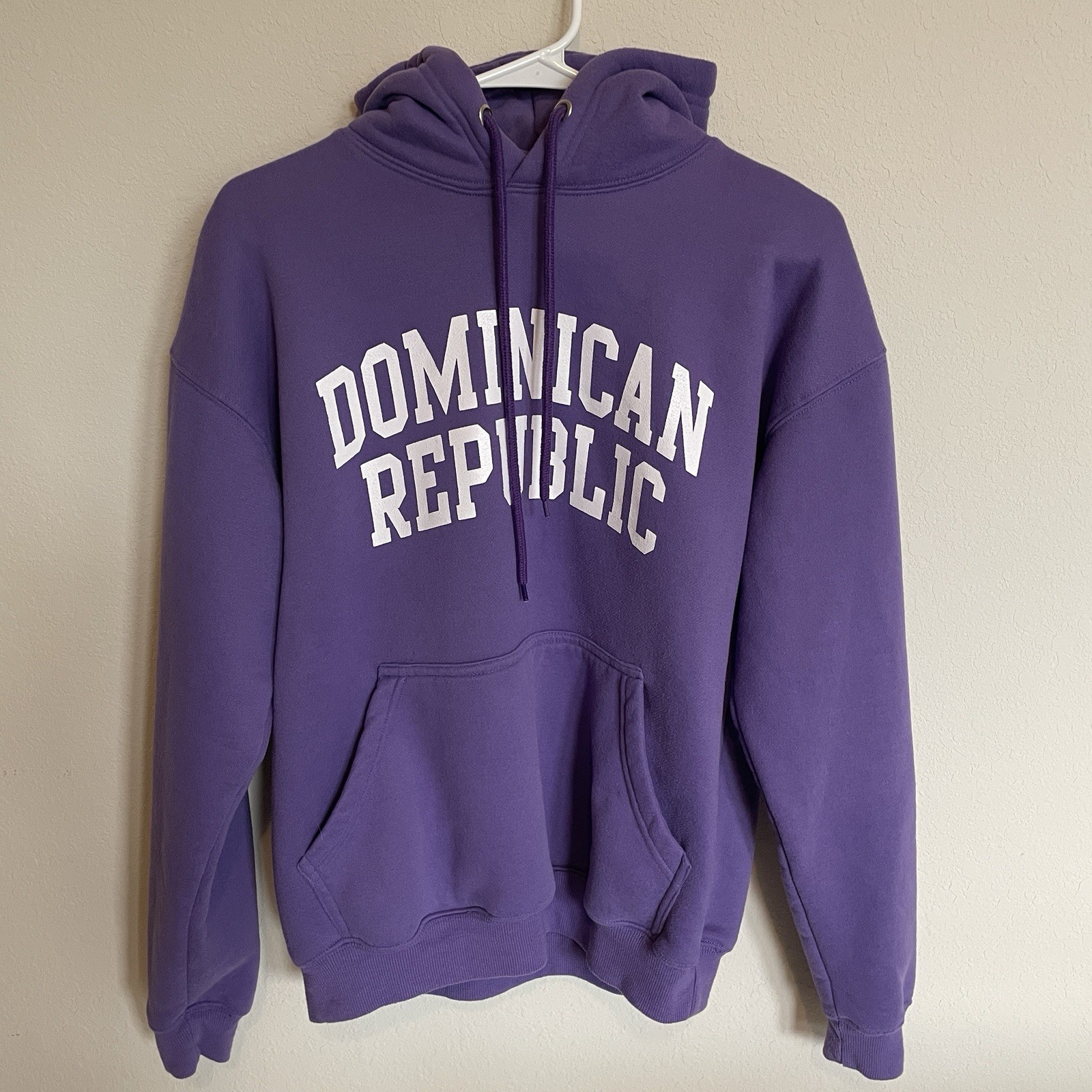 Dominican Republic Purple Pullover Hoodie Sweater Super Soft