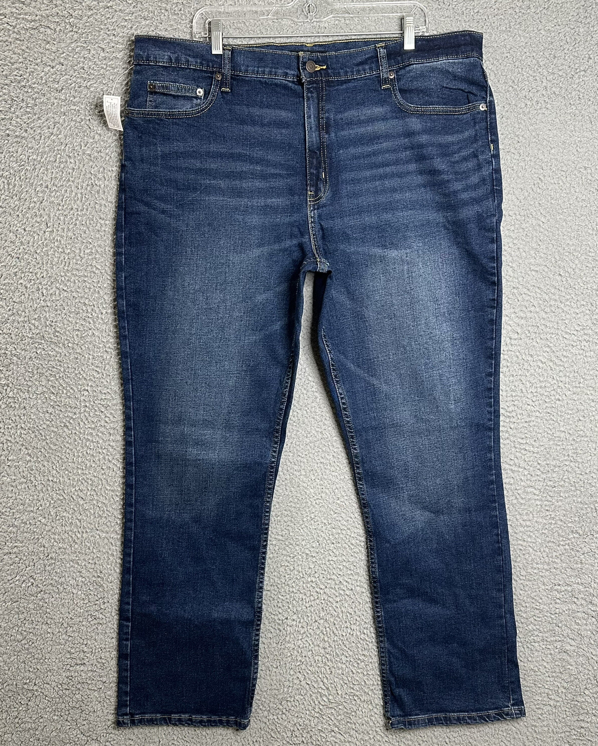 Member’s Mark Denim Jeans Men’s 42×32 Blue Straight Fit Premium Stretch Mid Rise