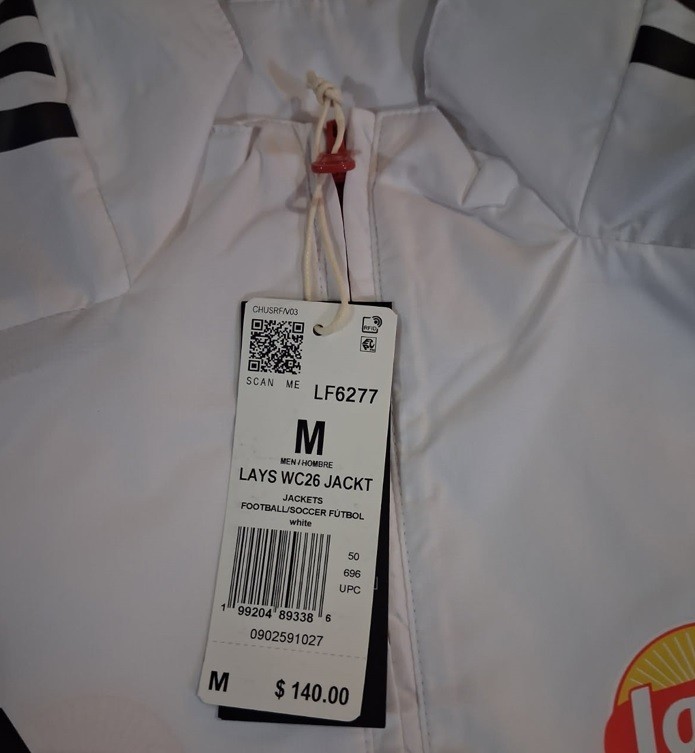 Adidas FIFA World Cup 26 Lays Reversible Windbreaker Jacket SIze MEDIUM Official