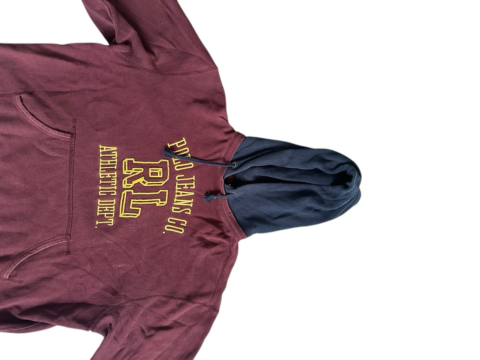 Ralph Lauren Polo Jeans Company Athletic Dpt Hoodie Men’s Size XL Burgundy