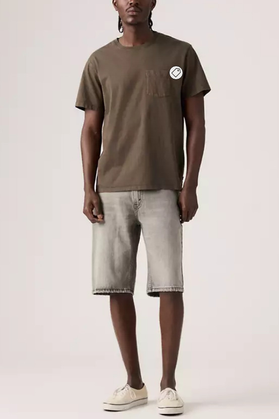 LEVI’S 469 Loose 12″ Men’s Shorts A Look Back – Grey New