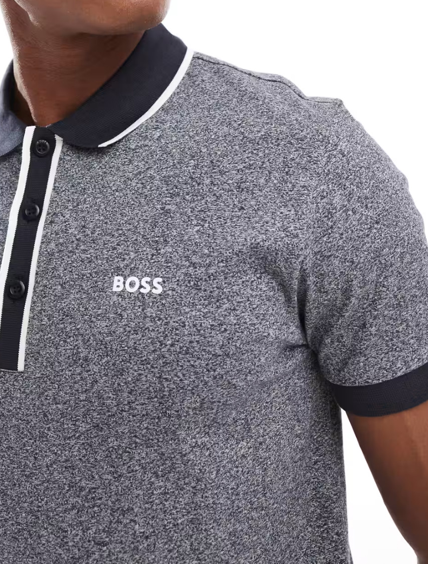 HUGO BOSS $129 Men’s Regular Fit Paddy 4 Polo Shirt DARK BLUE Logo AUTHENTIC NEW