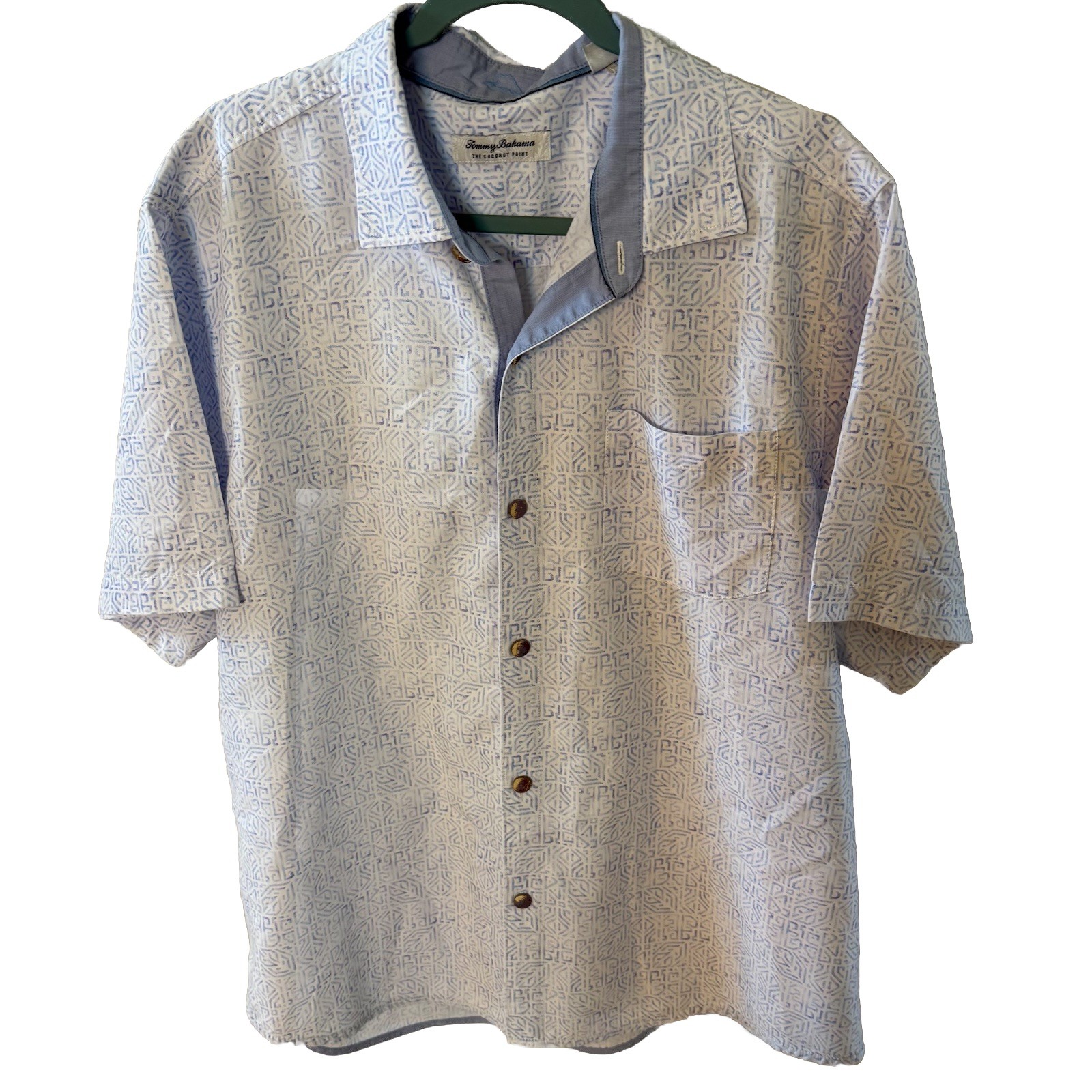 Tommy Bahama The Coconut Point Island Zone Mens XL Blue Hawaiian Tencel
