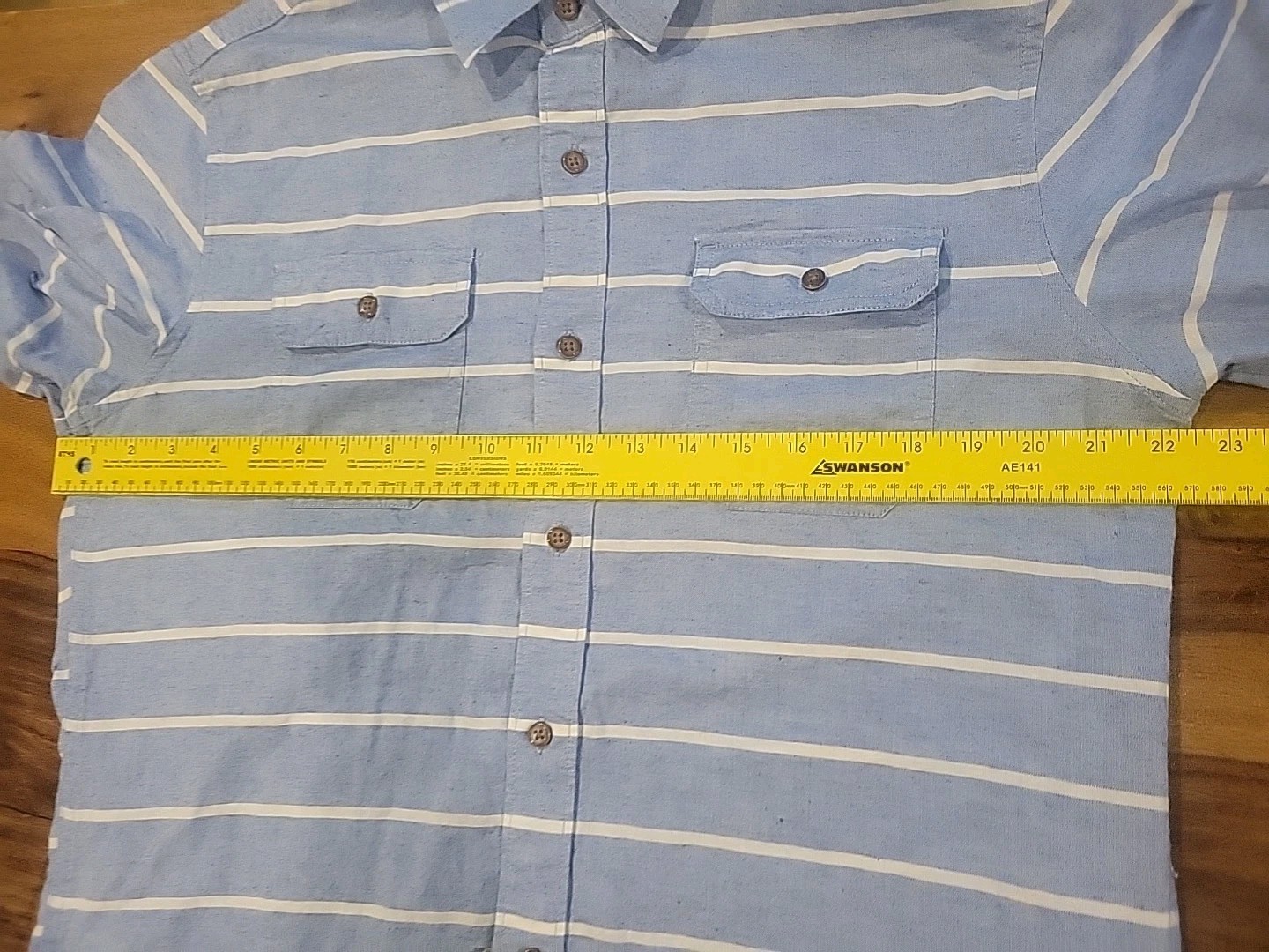Gap Dress Shirt Mens Large Blue White Striped Slim Fit Long Sleeve Button Up