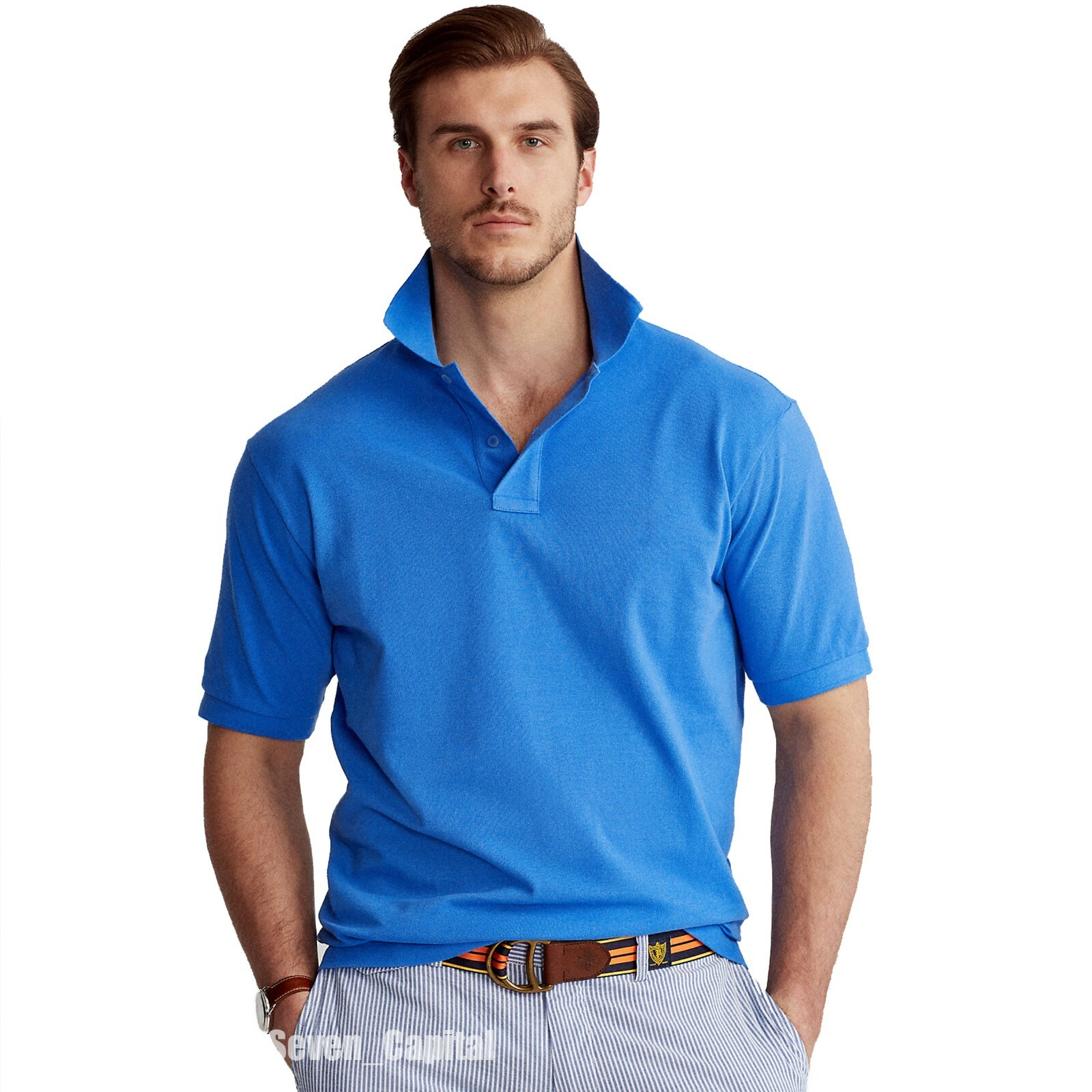 Men’s Polo Shirt Golf Sports Cotton Short Sleeve Jersey Casual Plain T Shirt