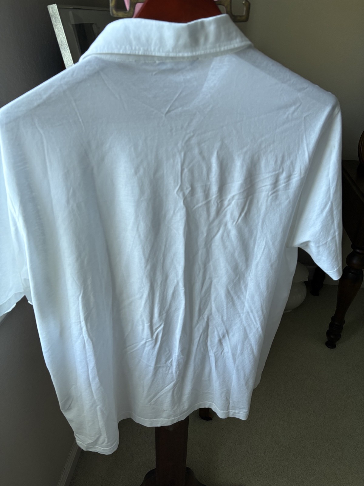 Kired by Kiton-White Crêpe Cotton Polo-Made in Italy-Size 54/Large- Luxury $300+