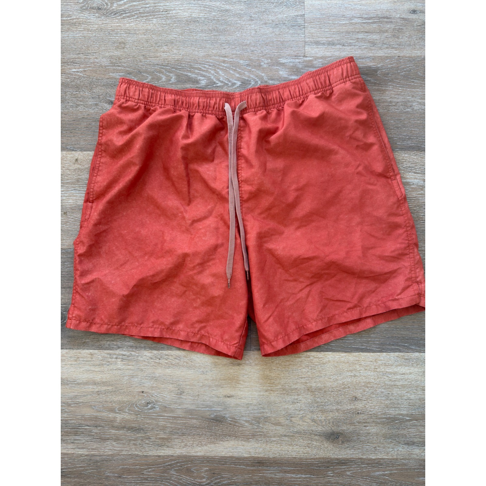 Goodfellow & Co Mens Swim Trunks Large Burnt Orange Mesh Lined Board Shorts 6in