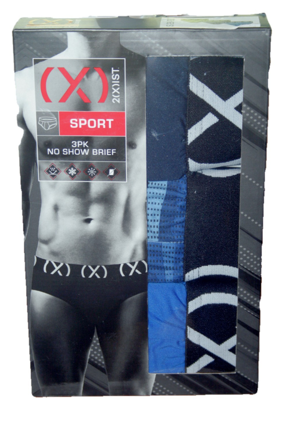 Men’s 2xist Briefs Underwear Sport No Show 3 Pack M (32-34)