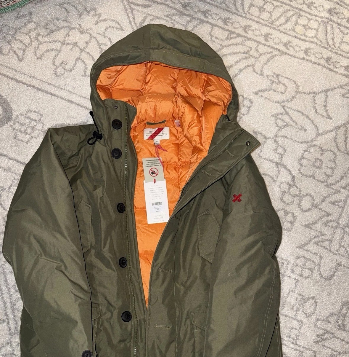 Best Made – Men M – Parka Jacket – 800 Down Fill – Green – 3L Waterproof Fabric