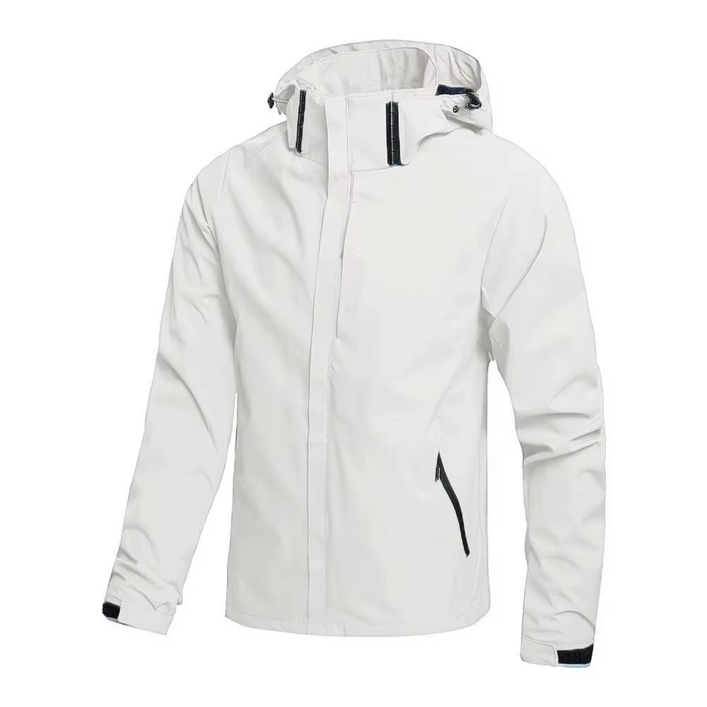 Men’s Waterproof Rain Jacket — Lightweight Hooded Windproof Outdoor Coat